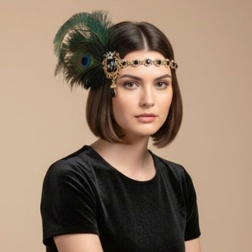 1920s Tüylü Saç Aksesuarları