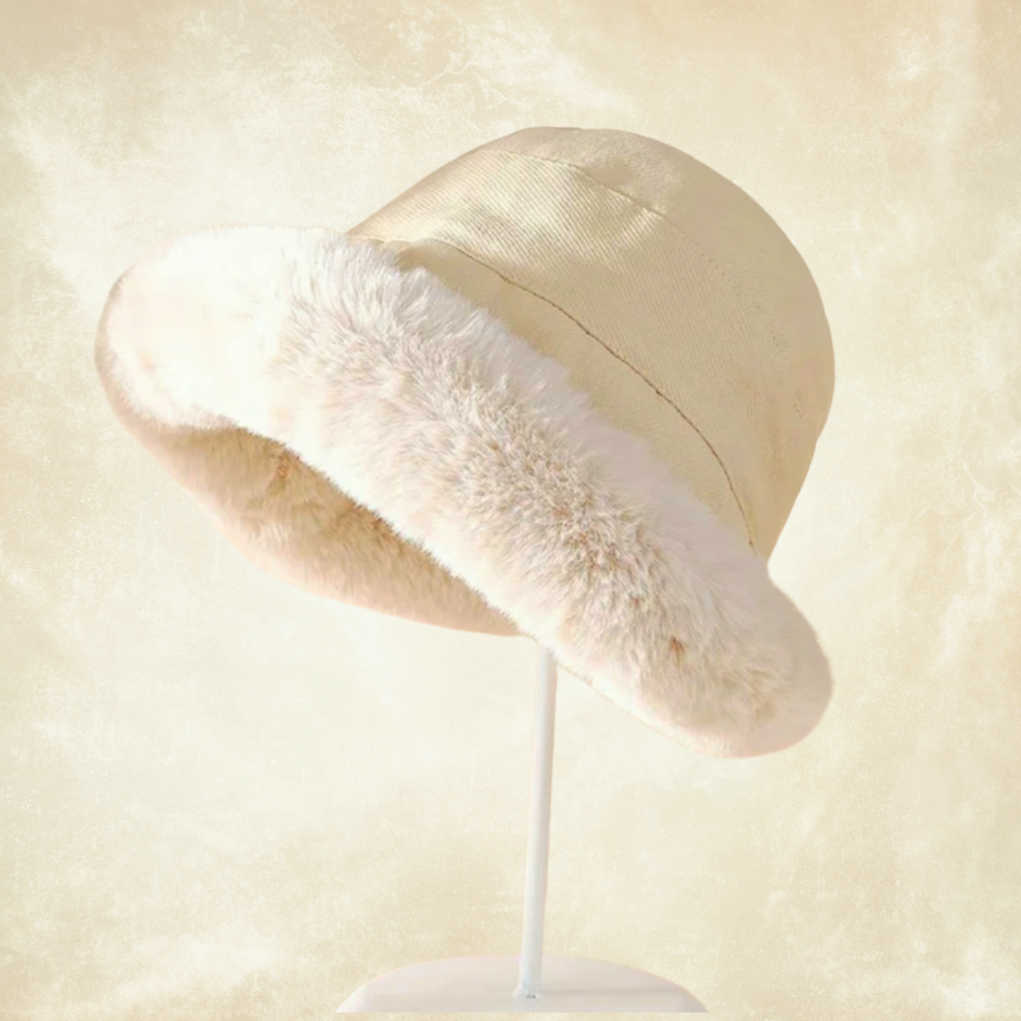 Cara Ekru Renk Şapka Çift Taraflı Model