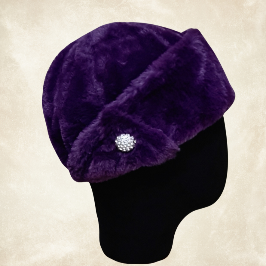 Eleni Mor Renk Peluş Şapka