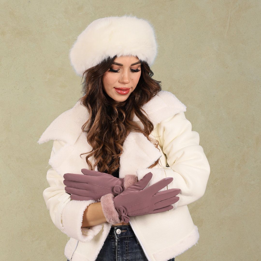 Sierra Beyaz Renk Peluş Şapka