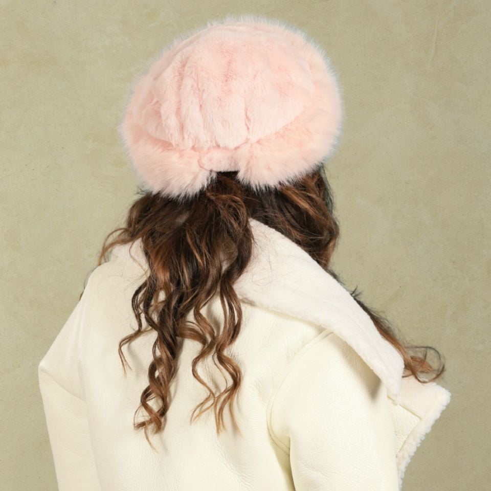 Sierra Pembe Renk Peluş Şapka