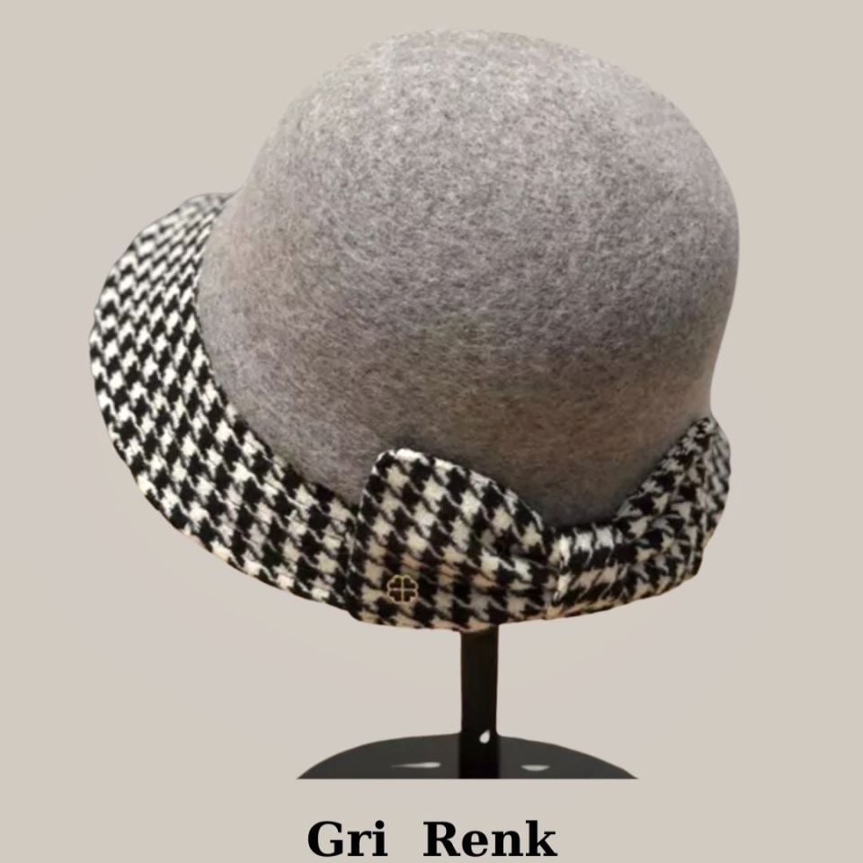 Della Gri Renk Saf Yün Kumaş Şapka