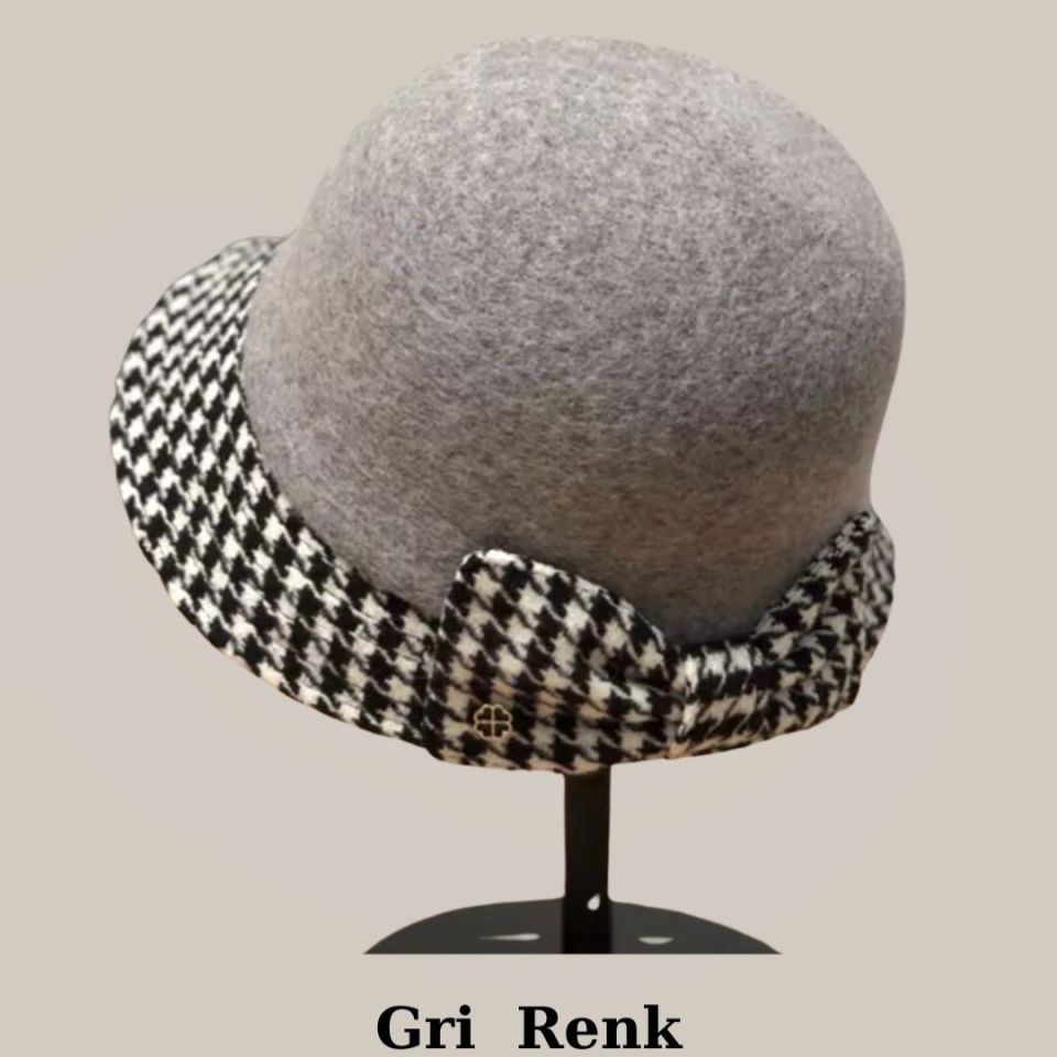 Della Gri Renk Saf Yün Kumaş Şapka