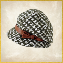 Serena Yeşil Ekru Renk  Desenli Şapka