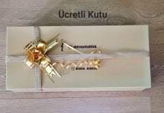 Topuz Model Siyah Renk Güpür Dantel Kumaş Tasarım Çanta