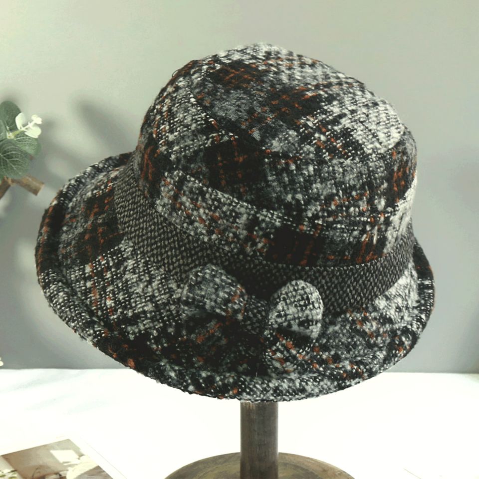 Pamela Siyah Renk Desenli  Şapka