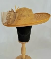 Fallon Hardal Renk Elegan Şapka 50 cm