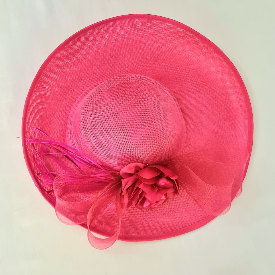 Fallon Fuşya Pembe Renk Elegan  Şapka 50 cm