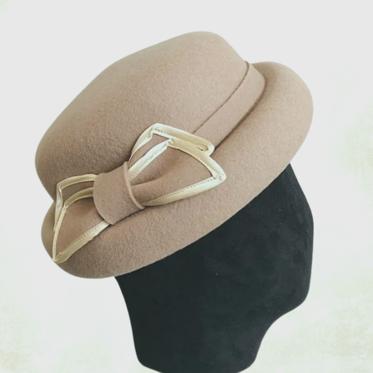 Elizabeth Vizon Renk Saf Yün   Şapka