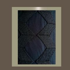 Topuz Model Siyah Brode Kumaş Tasarım Çanta