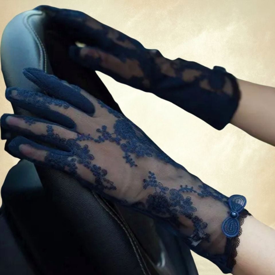Lacivert Dantel Sürüş Eldiveni
