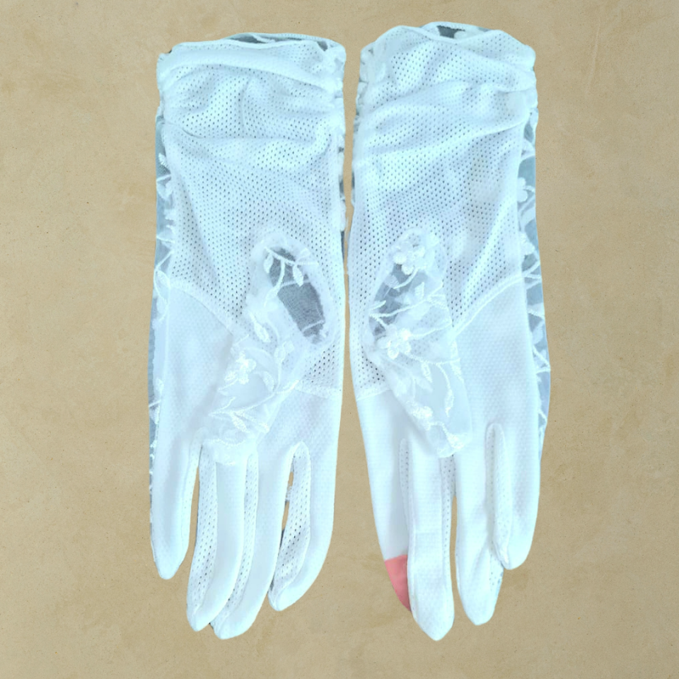 Beyaz Dantel  Sürüş Eldiveni