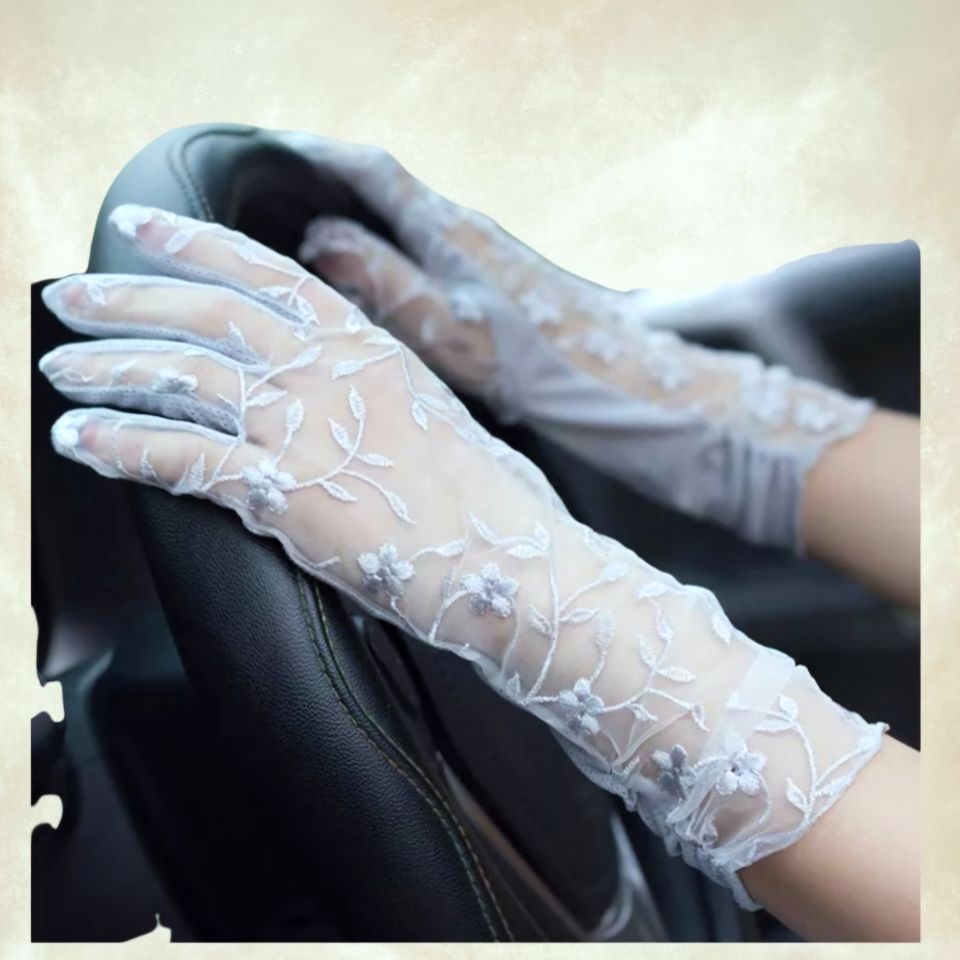 Gri Dantel  Sürüş Eldiveni