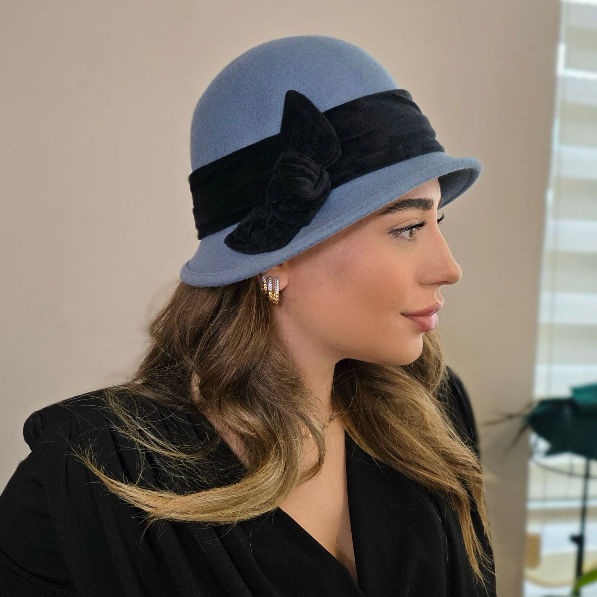 Gloria Gri Mavi Renk  Şapka