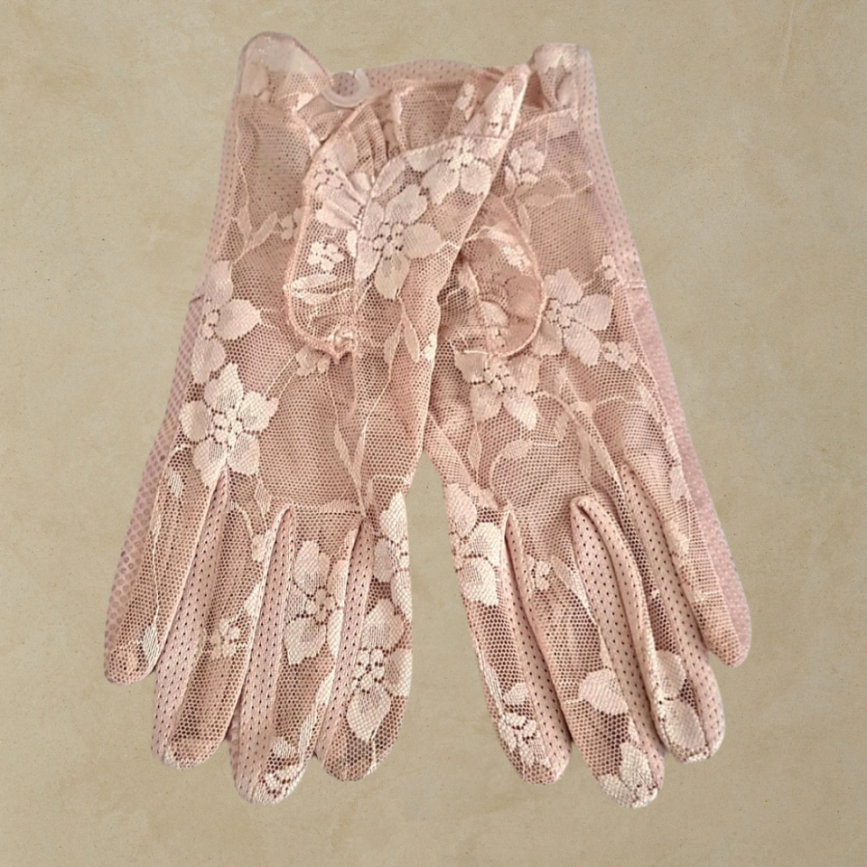 Pembe Dantel Sürüş Eldiveni