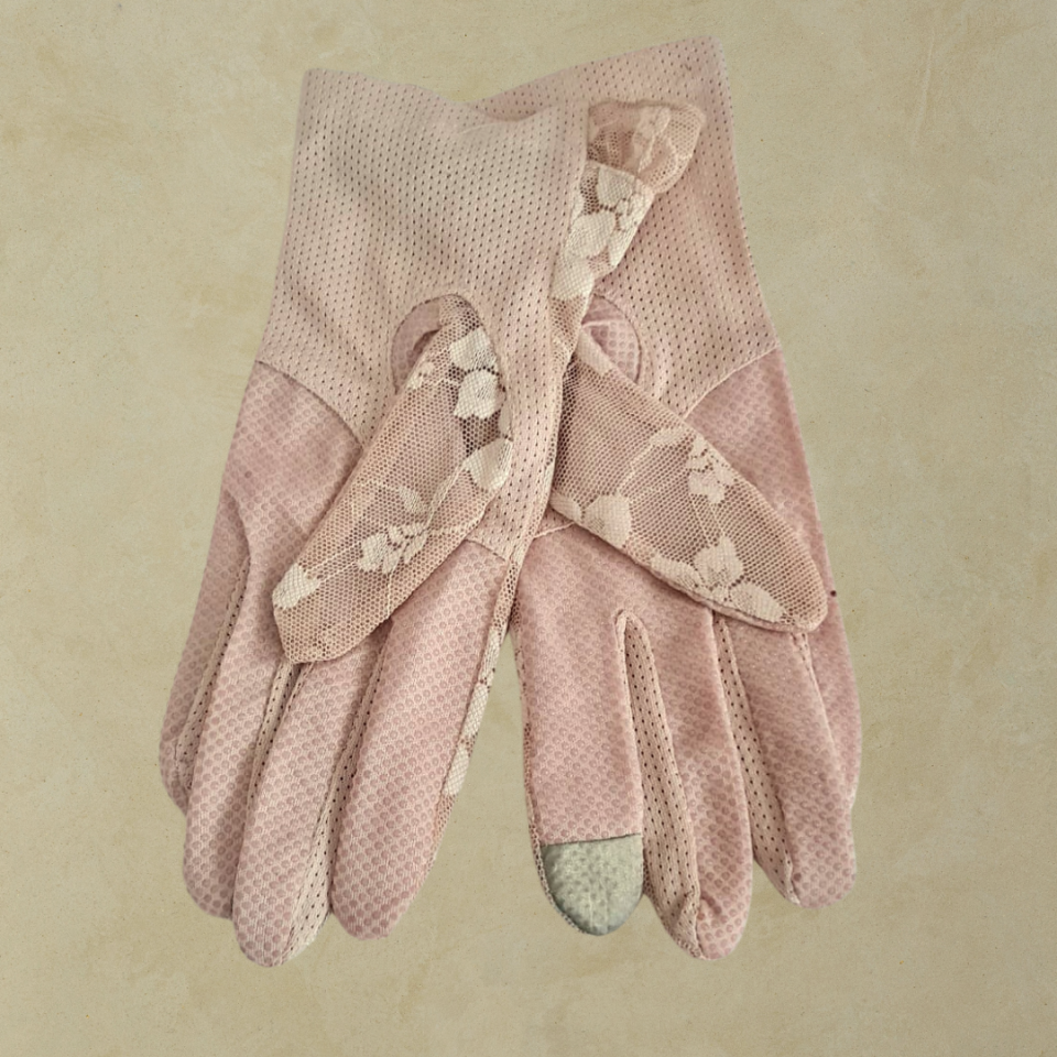 Pembe Dantel Sürüş Eldiveni