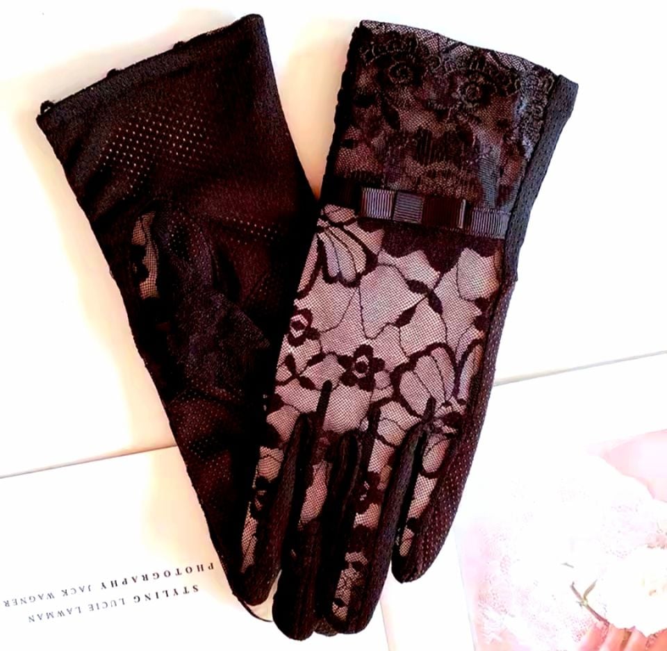 Siyah Dantel  Sürüş Eldiveni