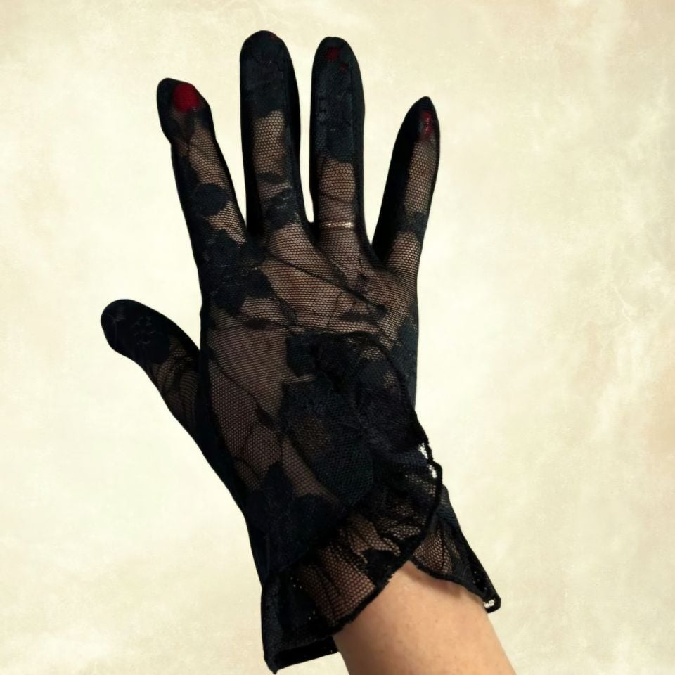 Siyah Dantel  Sürüş Eldiveni