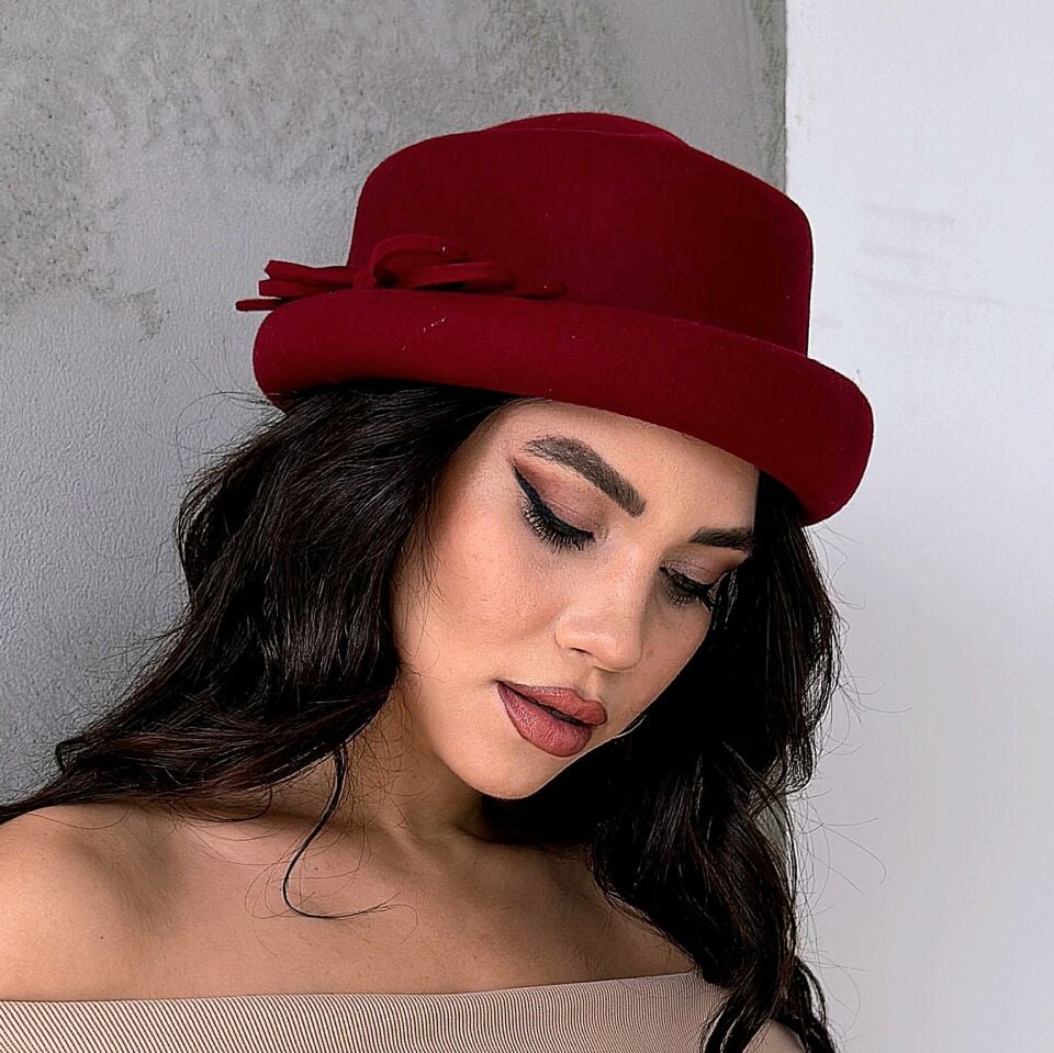 Quinn Bordo Renk Şapka