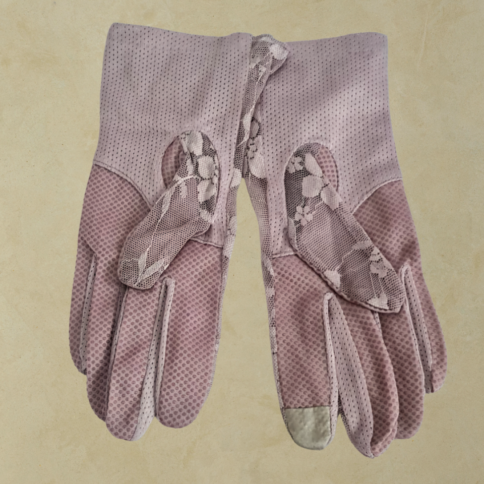 Gül Kurusu Dantel Sürüş Eldiveni