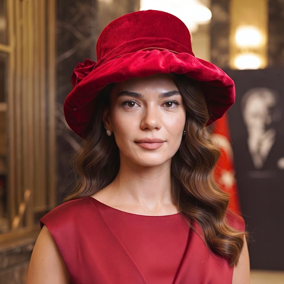 Rebecca Kırmızı Renk Derby Şapka
