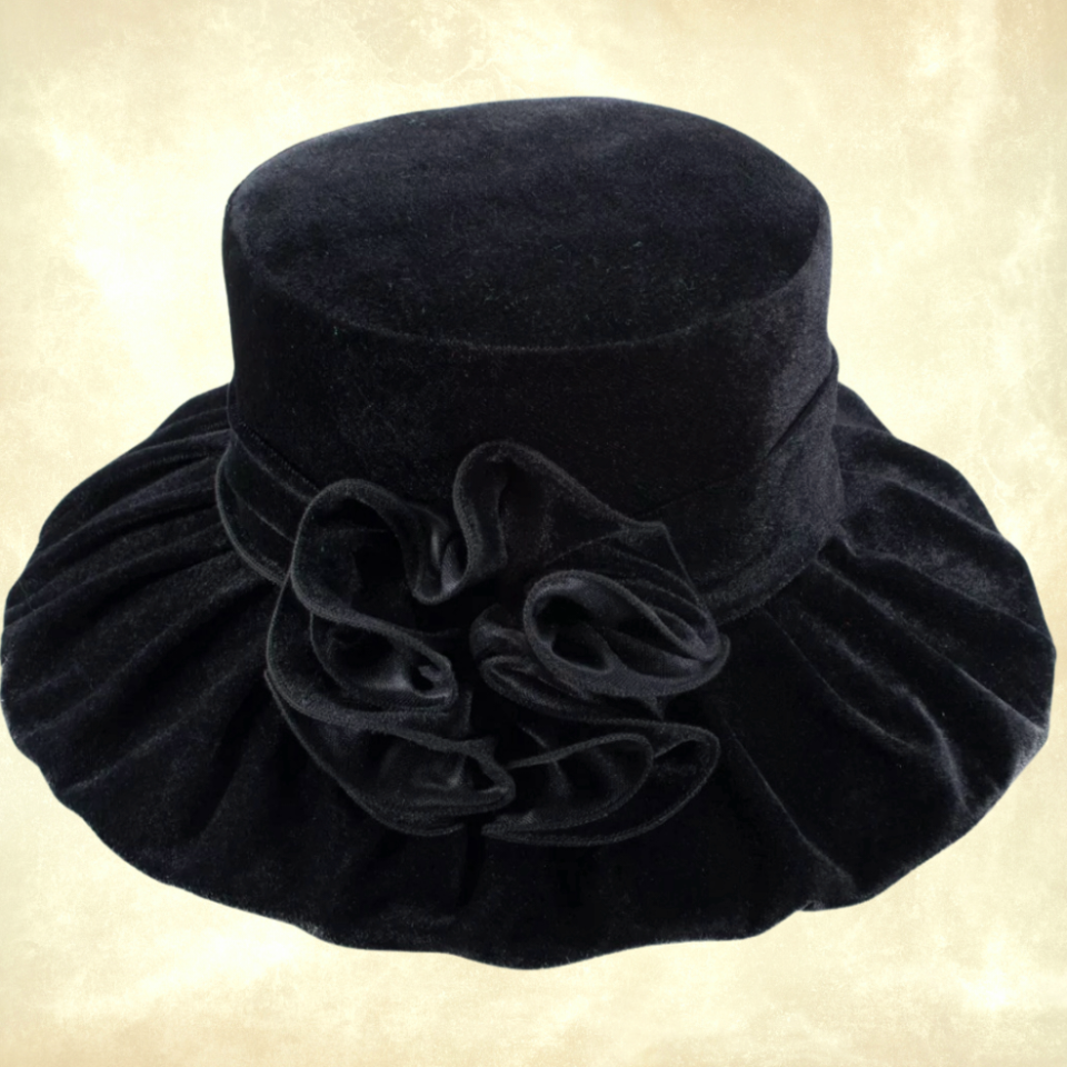 Rebecca Siyah Renk Derby Şapka