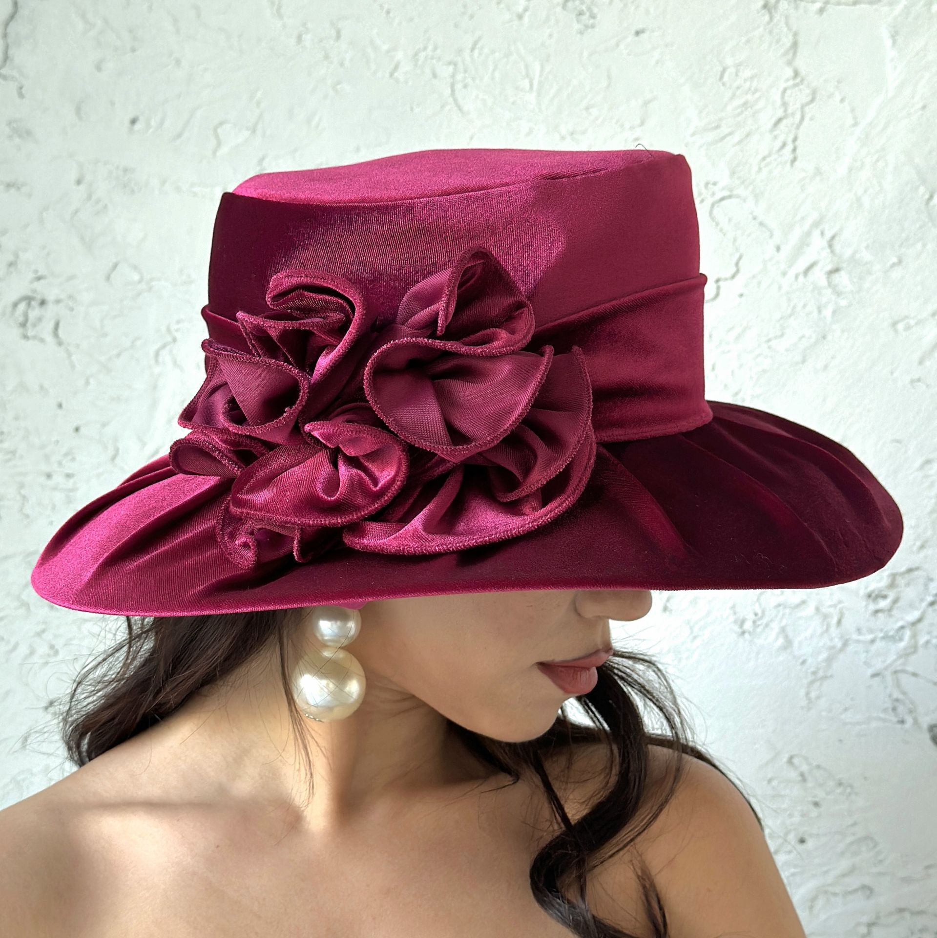 Rebecca Şarap Bordo Renk Derby  Şapka