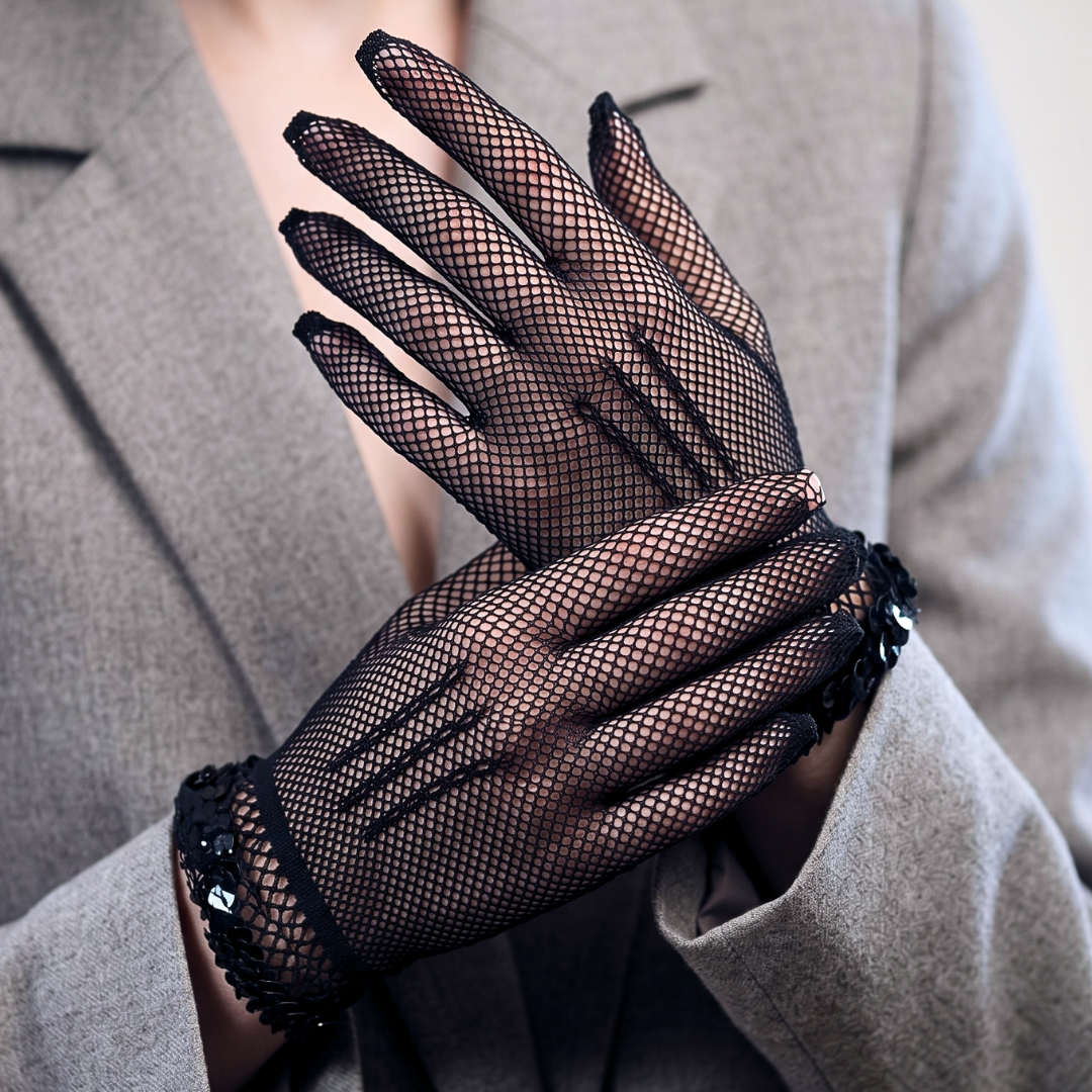 Gotik File Siyah Eldiven Bilek Boy