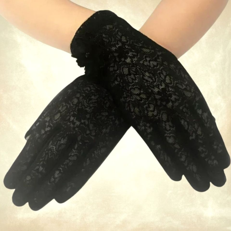 Siyah Dantel Sürüş Eldiveni