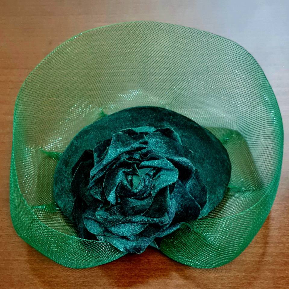 Rose Yeşil Renk Vualet Şapka