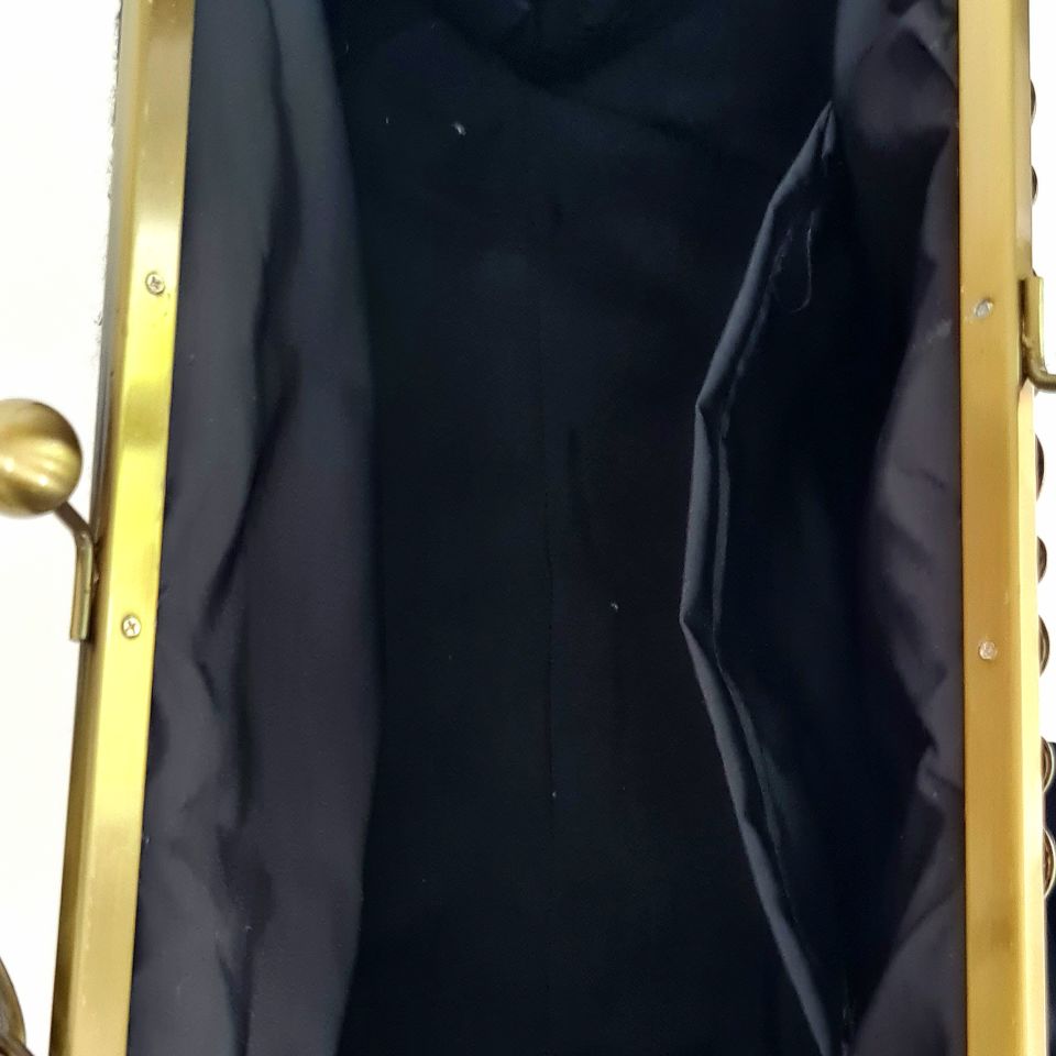 Orkide Model Siyah Renk Kumaş Tasarım Çanta