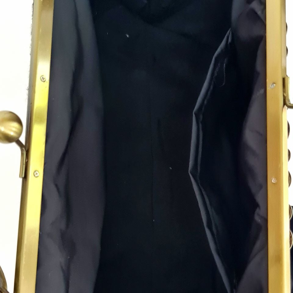 Orkide Model Siyah Renk Kumaş Tasarım Çanta