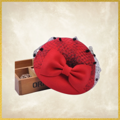 Pam Kırmızı Renk  Kafes Model Şapka