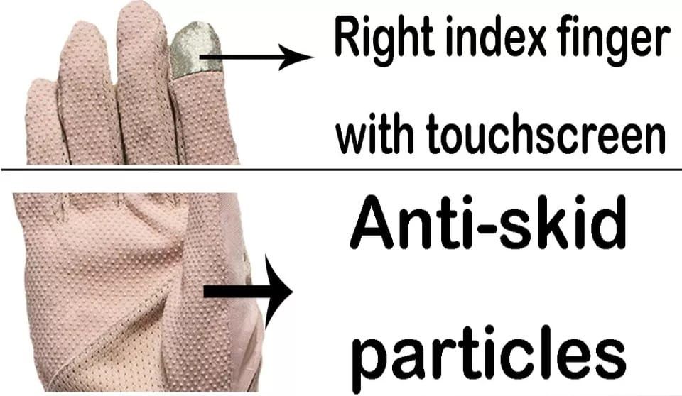 Krem Bilek Boy Üstü Pamuklu Kumaş Sürüş Eldiveni