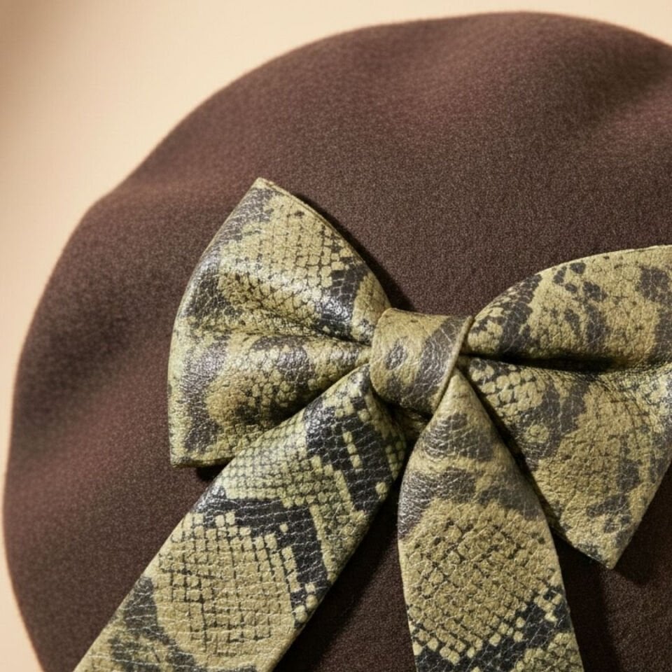 Amata Kahverengi Renk Ressam Bere Yetişkin Boy M Beden