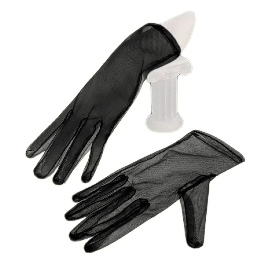 Leydi Siyah Organze Eldiven