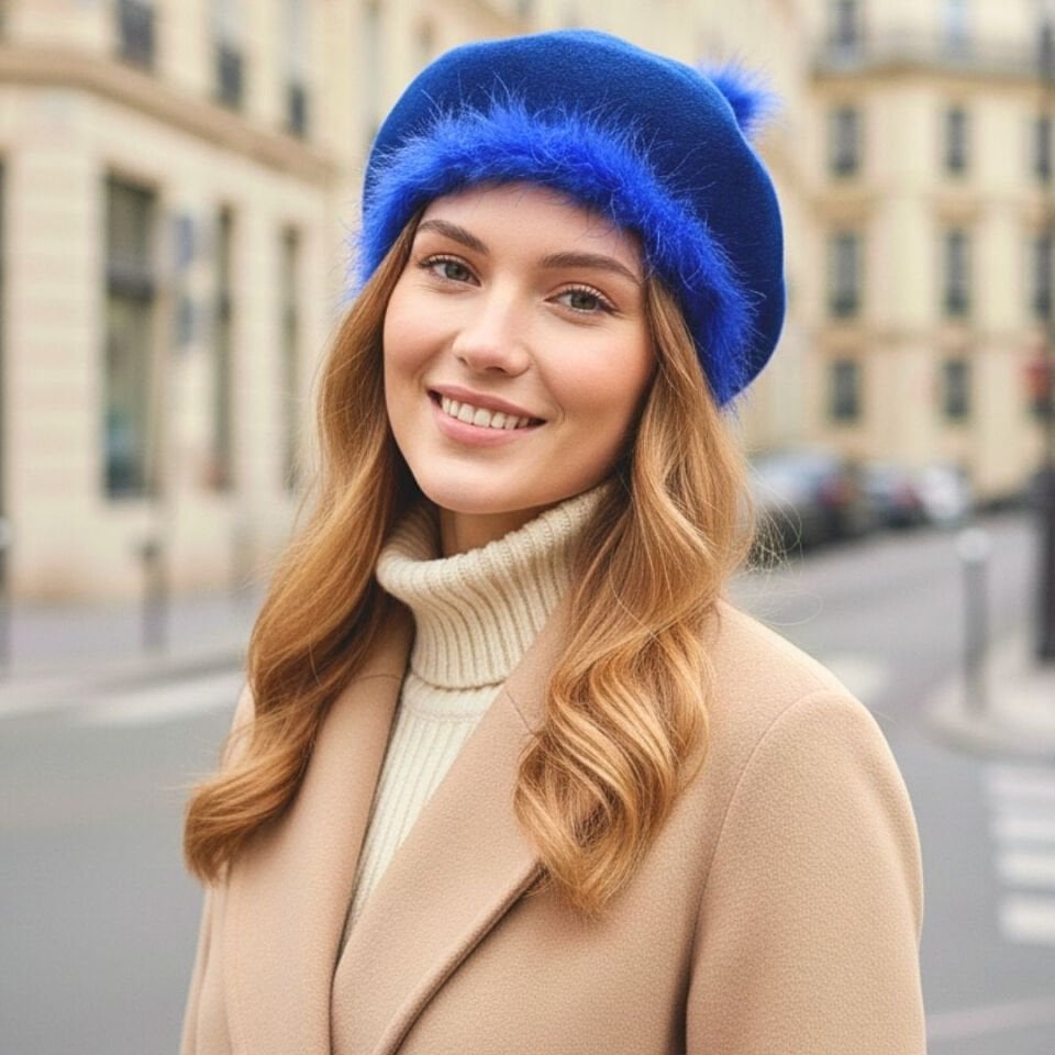 Amata Saks Mavi Renk Ressam Bere