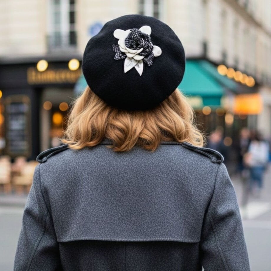 Amata Siyah Renk Ressam Bere Yetişkin Boy L Beden