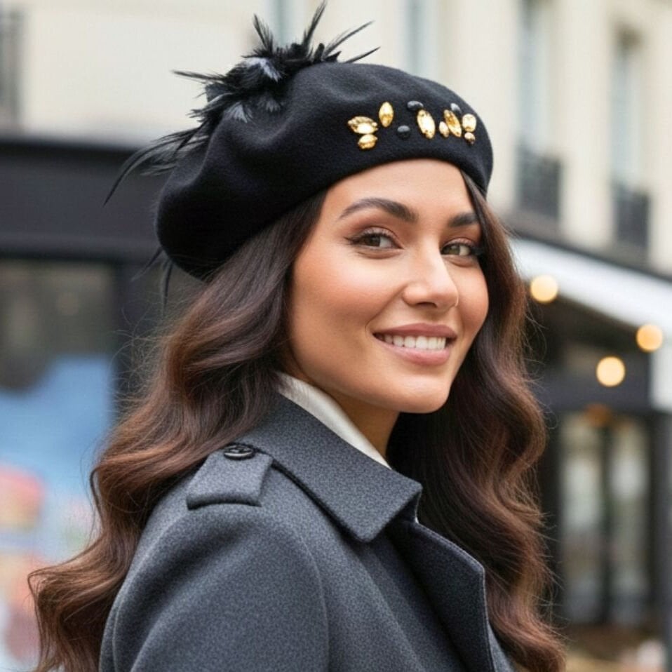 Amata Siyah Renk Ressam Bere Yetişkin Boy