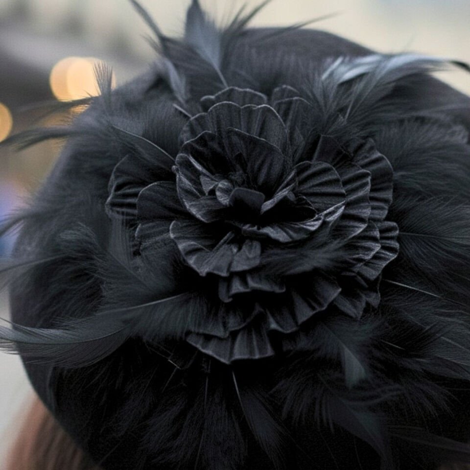 Amata Siyah Renk Ressam Bere Yetişkin Boy M Beden