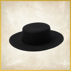 Ruth Siyah Renk Şapka 6 cm kenarlı