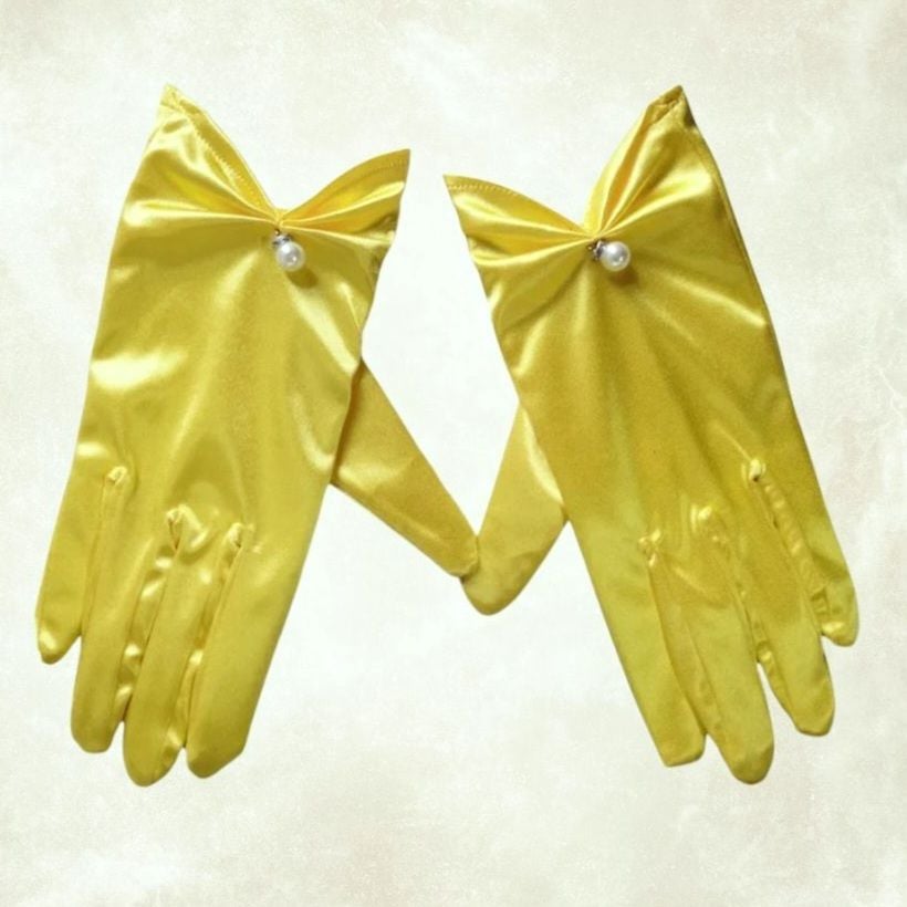 Opera Sarı Saten Eldiven