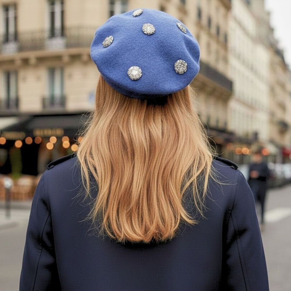 Amata Denim Mavi Ressam Bere Yetişkin Boy