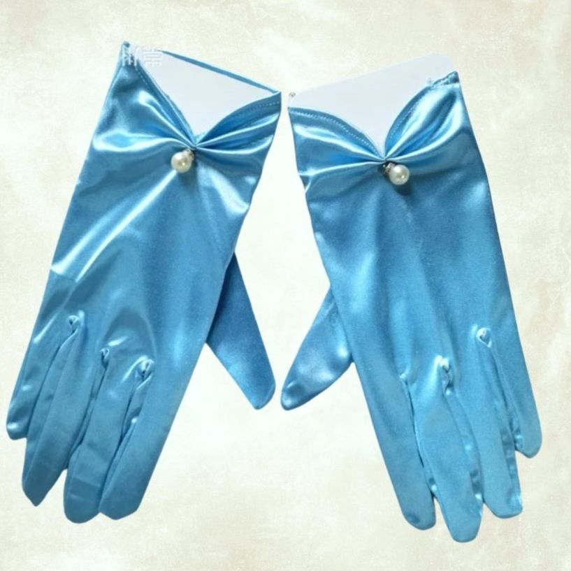 Opera Mavi Saten Eldiven