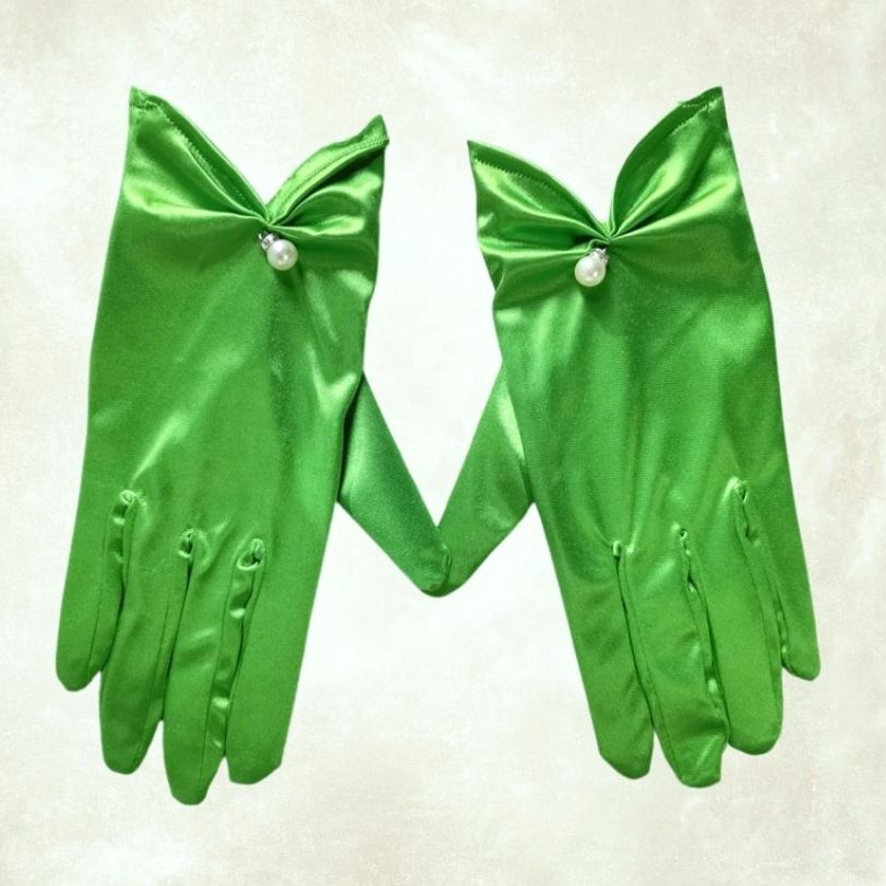 Opera Yeşil Saten Eldiven