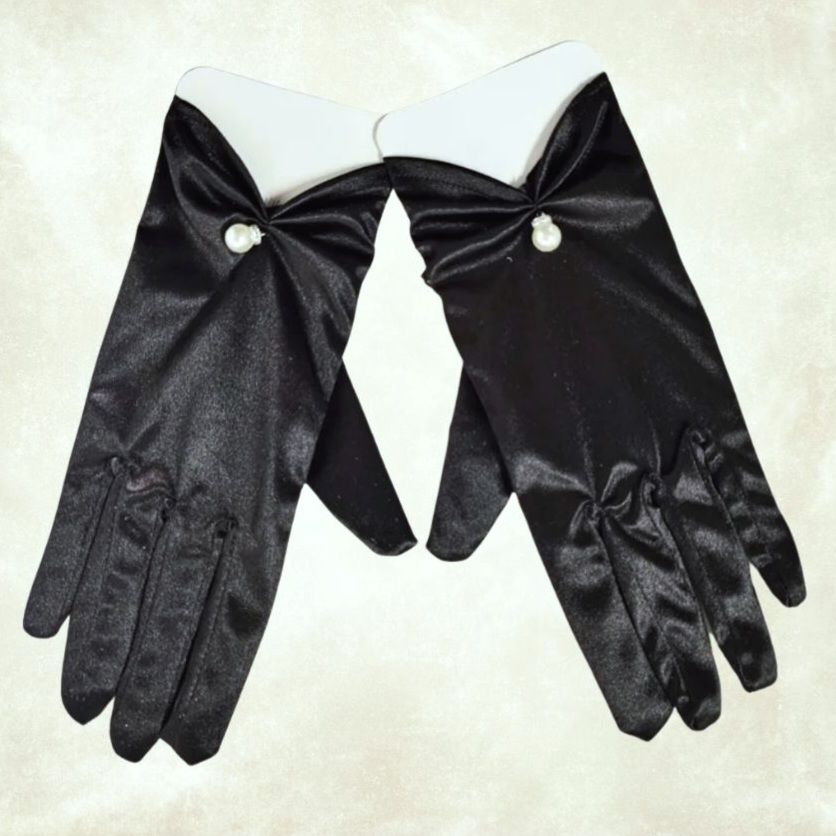 Opera Siyah Saten Eldiven