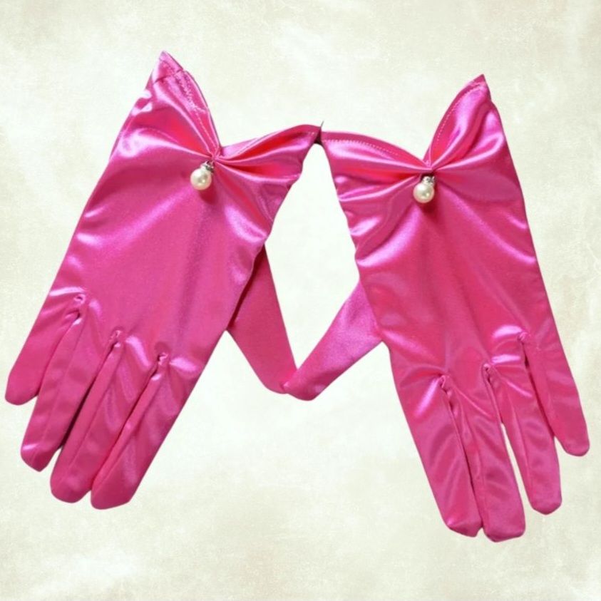 Opera Fuşya Saten Eldiven