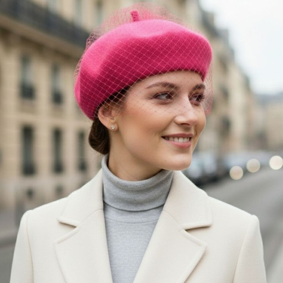 Amata Pembe Renk Ressam Bere Yetişkin Boy M Beden