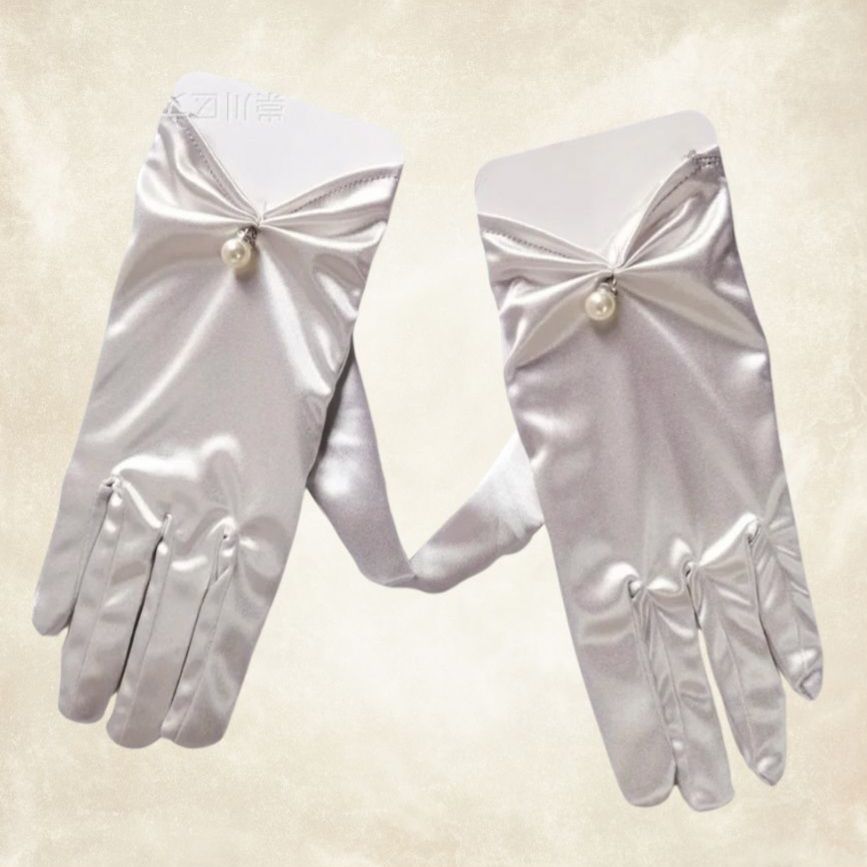 Opera Gri Renk Saten Eldiven