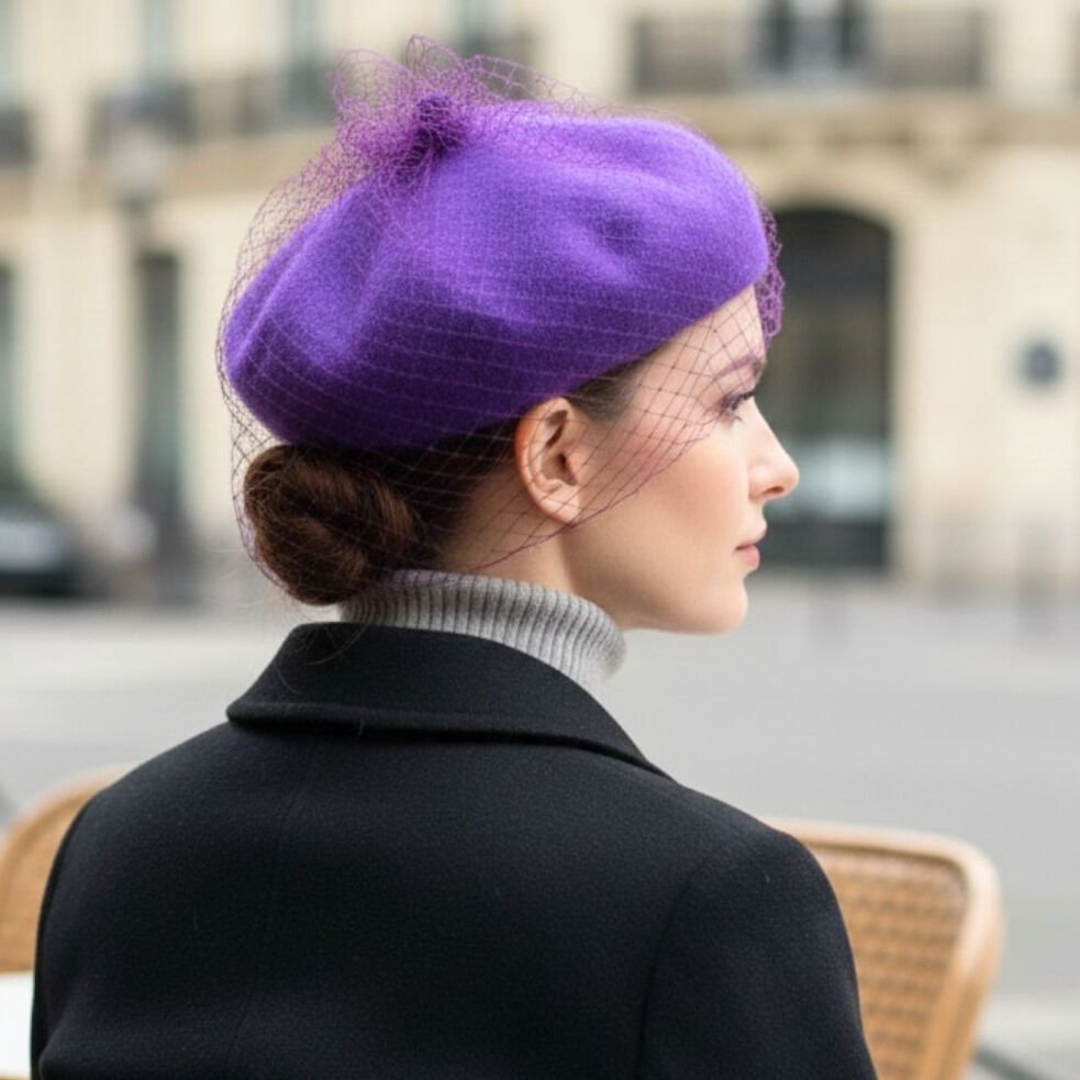 Amata Mor Renk Ressam Bere Yetişkin Boy M Beden